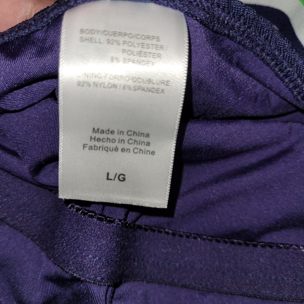Nautica knit cross-back one-piece swimsuit bathing suit New w/ tags Blue - Picture 6 of 8